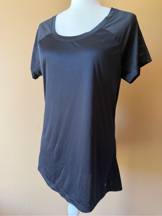 Bally Total Fitness Tops - Bally Total Fitness Black Mesh Stripe Raglan Activewear Tee